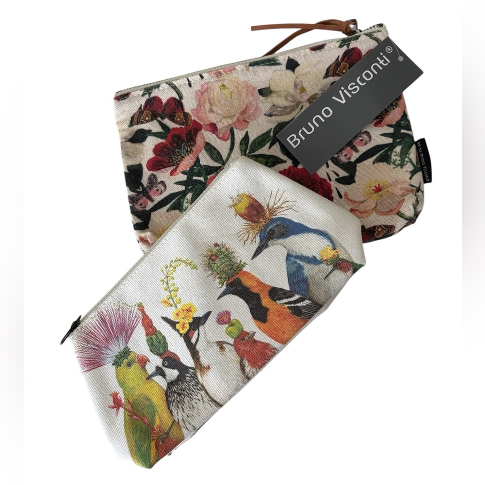 Two Printed Canvas Pouches *NEW*